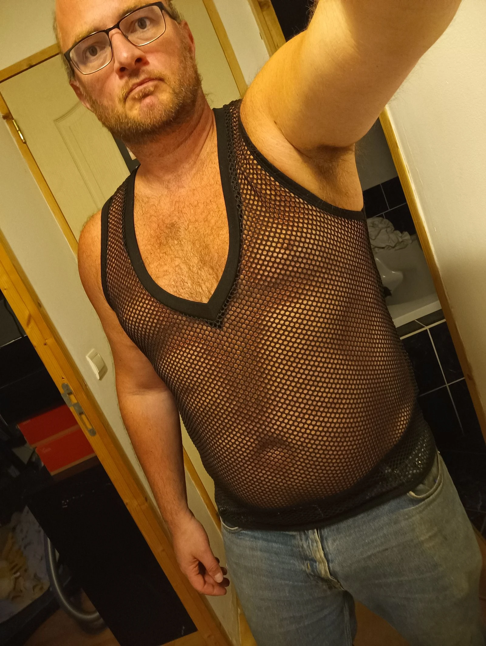 Gebreide heren-tanktop zwart – photo 2